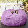 Chair Covers Fluffy Round Bean Bag Large No Filled Comfortable Sofa Bed Seat Plush Futon Leisure Furniture