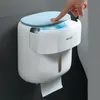 Toilet Paper Holders ECOCO Multifunctional Wall Mounted Toilet Paper Holder Shelf Waterproof Tissue Storage Box Bathroom Toilet Accessories 221205