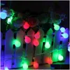 LED -str￤ngar 4m 28 LED RGB Garland String Fairy Ball Light For Wedding Christmas Holiday Decoration Lamp Festival Outdoor Lights 220V OT6KK