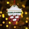 Décorations de Noël Chaussettes en résine de Noël Ornements Pendentif d'arbre Décorations de Noël pour la maison et l'extérieur DIY Pendentifs de chaussettes familiales 4 95Yj Dhxcf