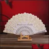 Autre décoration intérieure Fashion de luxe pliant fan fleur dentelle en dentelle de mariée en soie Party de danse de scène Performance décoration stam Hand Host 20220 Q dhibx