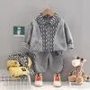 Conjuntos de roupas da primavera Autumn Baby BoysGirls Suit de roupas infantilas de moda de malha de malha 2pcsssets Toddler casual infantil trajes 221203