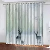 Curtain Feather Printed Blackout Curtains Luxury Decorative Adults Bedrooms For Living Room Tenda Finestra Cucina