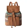 beach backpack women Canvas Bagpack female Elegant temperament Woman Retro girl Student Shoulder tote Cloth Bag Ethnic Flap sac