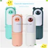 Nattlampor Brelong USB Portable Mini Dualuse Fan Night Light Child Toy Lighting Bear Lamp Home Office 1pc Drop Delivery Lights Indo Oty5J