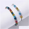 Pärlstav mode enkelhet Beaded Strands Chain Armband Colorf Seven Chakras Crystal Versatile Hand Ornament Women Jewelry 3 9yh T2 DHSZF