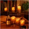 Night Lights Flashing Candle Birch 6 Piece Set Bark Battery Simation With Remote Timer Drop Delivery Lights Lighting Indoor Ot2Vf