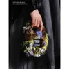 Taillenbeutel Coy Uustudio Niche Original Design High -End -Sinn weibliche Haare Flauschige Blumen Herbst Winterkette Mini niedlich 221203