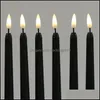 Candles Led Head Candle 28Cm Black Long Pole Candles Christmas Festival Party Supplies 3 7Jy Q2 Drop Delivery Home Garden Dhwgp