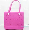 Waterproof Woman Eva Tote Large Shopping Basket Bags Washable Beach Silicone Bogg Bag Purse Eco Jelly Candy Lady Handbags 1265