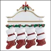 Décorations de Noël Chaussettes en résine de Noël Ornements Pendentif d'arbre Décorations de Noël pour la maison et l'extérieur DIY Pendentifs de chaussettes familiales 4 95Yj Dhxcf