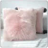 CushionDecorative Pillow Nordic Plush case Wool Faux Fur Cushions Sofa Bed Furry Long Hair Cushion Princess Home Wedding Decoration 221205