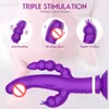 Dildo Penis Rabbit G SPOT Vibrator Massager Avtagbar sugkopp Ta bort sexleksaker Klitoris Stimulator f￶r kvinnor