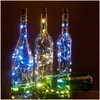 LED Strings Bottle Lights Cork mini String Wine Fairy Strip Battery Starry for DIY Christmas Wedding Party Drop Deli Othoc