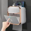 Soportes de papel higiénico Caja de papel higiénico Accesorios de baño montados en la pared Organizador de papel de almacenamiento de baño Etagere De Rangement Soporte de papel higiénico 221205