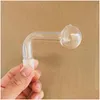 Rookbuizen dik Pyrex Glas 14 mm mannelijke gewricht transparante oliebrander buis kom voor rig water bubbler bong adapter tabak nagel 30 m dhhq3