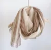 Scarves Japan Design Spring And Summer Thin Pure Linen Vertical Stripe Men's And Women's Scarves Long Shawl With Tassels 221205