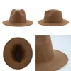 Cappelli a tesa larga Secchiello per donna Luxury Fedora Panama Solid Winter Uomo Vintage Nero Bianco Matrimonio formale Sombrero Hombre 221205