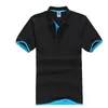 Męskie polo Summer Classic Polo Shirt Men Bawełna solidna koszulka z krótkim rękawem oddychając Hombre Golftennis 8170