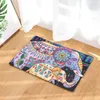 Tapis tapis indien éléphant imprimé daim décoration de la maison tapis de bain cuisine extérieure tapis de sol tapis pour salon toilette