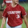 Custom College 2021 Baseball trägt NCAA College Stanford Baseball-Trikot Brock Jones Drew Bowser Brendan Beck Edman Stephen 25 Piscotty Größe
