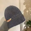 Berretto invernale caldo Cappello da donna Tinta unita Berretto di lana mohair Berretto da lavoro a maglia Cappelli più caldi per le ragazze delle signore Cappellino all'uncinetto Skullies Berretti