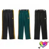 Pantalons pour hommes 2022 Pantalons d'aiguilles rayées multicolores Hommes Femmes 1 1 Pantalon de piste d'aiguilles de haute qualité Pantalon brodé de bouton latéral de papillon T221205