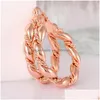 Hoop Huggie 18K Gold Plated Rose Plated Woman Hoop Earrings Fashion Party Jewelry Birthday Presents Top Quality Drop Delivery Dhjyx