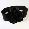 Ceintures Gros ruban noeud fleur ceinture extensible large ceinture surdimensionnée florale Cummerbunds doux haute ceinture élastique pour la décoration de la robe