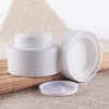 15g de haute qualité 30g 50g Plastique en plastique blanc pots crème avec couvercle Lotion vide Batom Container Échantillon Bouteilles d'emballage