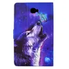 Djurtryck läder plånbokfodral för Samsung A8 2022 T500 A7 10.4 2022 P610 T580 T510 Butterfly Flower Rabbit Wolf Cat stockproof ID Card slot Holder Flip Cover Puches