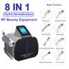 8 IN 1 Hydrodermabrasion Blackhead Removal Deep Cleansing Machine Hydro Facial RF Anti Aging Firming Skin Smoothing Wrinkles Equipment
