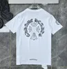 Летняя роскошная мужская футболка дизайнеры бренда бренд CH модные футболки футболка для подковы санскритские санскрит кросс-полосы мальчик граффити