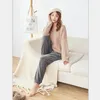 Abbigliamento per il sonno femminile pantaloni di flanella femminile inverno inverno pijama pigiama pigiama primaverile caloroso vantura velluto pantalone badjas femminile 2022