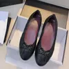 Dress Shoes Ballet Flats Designer Shoe Ballerina Ballerine Leather Flat Pumps Women Cap Toe Low Heels Pump with Bow Quilted leather Comfy Working Formal shoes