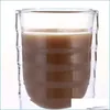 Muggar 6 st/parti muggar caneca handbl￥st dubbel vallvassle protein canecas kaffemugg espressokopp termisk glas 85 ml droppleverans hem dhjzc