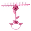 Jewelry Pouches Metal Rose Flower Stand Earring Hanger Necklace Bracelet Organizer Storage Display Watch Show