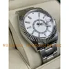 Luxury Watch 42mm White Dial Ref.326934 Sky Inner Ring Work Automatic Mechanical Sapphire Glass Fluted Bezel White Gold Self-winding Men's Business Wristwatch