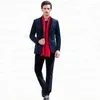 Trajes para hombre, conjunto clásico de traje de pana marrón para hombre, Blazer ajustado, chaqueta informal personalizada de gran tamaño con pantalones, calle de estilo italiano