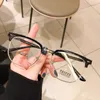Sunglasses Fashion Eyebrows Metal Half Frame Trend Myopia Glasses for Men and Women