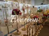 Party Decoration Wedding Table Centerpiece Vases Metal Flower Vase Gold Silver Trumpet Anniversary Ceremony Decor Supplies