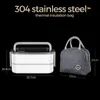 Lunch Boxes Kitchen Microwave Stainless Steel Dinnerware Food Storage Container Children Kids School Office Portable Bento 221205