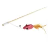 ألعاب Cat Toy Cats Pets Toys Excesssories for Cat Hister Chinten Wand Sisal Bell Bell Feather String Wood Rod Stick 20220611 T2 DHXHJ