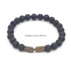 Beaded Lava Volcanic Stone Essential Oil Diffuser Bracelets Magnet Arrow Bangle Yoga Healing Nce Beads Bracelet Men Women Gift Drop Dh2We