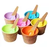 Bols 6Pcs Ice Cream Set Différentes Couleurs Cuillère Vaisselle Creative Enfants Cartoon 221205