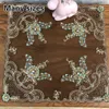 Table Cloth European Pastoral Lace Embroidery Beaded Pendant Fine Tablecloth Cover Towel Dust Toalha De Mesa Mantel Tapete