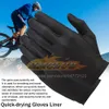 ST966 2022 Doublure de gant Doublure de gant à séchage rapide Doublure noire Gants minces intérieurs Vélo Moto Gants de sport doux pour l'équitation en été