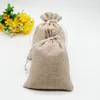 Jewelry Pouches Bags 10pcs Jute Linen For Display Drawstring Pouch Gift Box Packaging WeddingChristmas Burlap Diy 221205