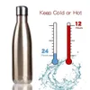 Termoser FSILE 350 500 750 1000ML Dubbla väggstål Stål Vattenflaska Termos Keep and Cold Isolated Vacuum Flask Sport 221203