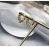 Kolczyki projektanta Modne złote kolczyki dla kobiet Puck Rock Vintage okrągły wisiorek ucha haczyk dżego 2022